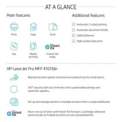 Printers HP LaserJet Pro MFP 4101fdn Black & White Printer With Fax (2Z618F#BGJ) -Epson Shop 430CFC68 0FF9 4E23 892D1503B08D3257 s7