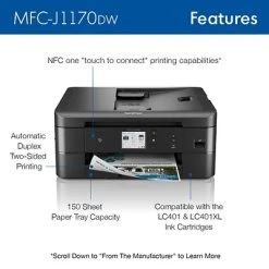 Printers Brother MFCJ1170DW Wireless Color All-in-One Inkjet Printer (MFCJ1170DW), Refresh Subscription Eligible 13 Printers Brother MFCJ1170DW Wireless Color All-in-One Inkjet Printer (MFCJ1170DW), Refresh Subscription Eligible -Epson Shop 43394A3B B242 4F84 B41EB6D39B947713 s7