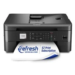 Printers Brother MFCJ1010DW Wireless Color All-in-One Inkjet Printer, Refresh Subscription Eligible