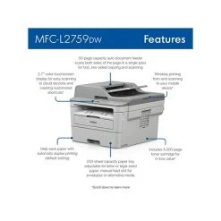 Printers Brother MFC-L2759DW Wireless Black & White All-in-One Laser Printer (012502668879) -Epson Shop 7897FFA9 E3C2 47F6 8E3EA68D478C4787 s7