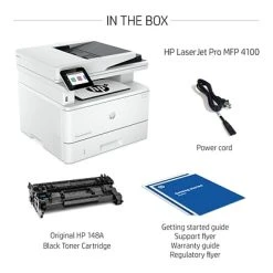 Printers HP LaserJet Pro MFP 4101fdwe Wireless Black & White Printer With HP+ Smart Office Features, Fax, Bonus 3 Months Instant Ink -Epson Shop 7B274D11 1914 464C 91AAD785974D2A20 s7