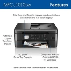 Printers Brother MFCJ1010DW Wireless Color All-in-One Inkjet Printer, Refresh Subscription Eligible 13 Printers Brother MFCJ1010DW Wireless Color All-in-One Inkjet Printer, Refresh Subscription Eligible -Epson Shop 8BC5B392 A1B8 4DFB 9ECBD35BF0FF5081 s7