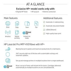 Printers HP LaserJet Pro MFP 4101fdwe Wireless Black & White Printer With HP+ Smart Office Features, Fax, Bonus 3 Months Instant Ink -Epson Shop A3E1DFFF 2521 4157 BEDB9B976417CE4B s7