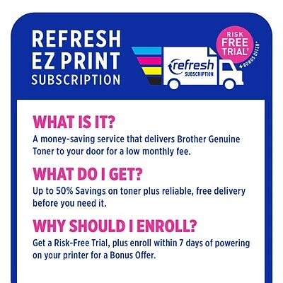 Printers Brother MFCJ1010DW Wireless Color All-in-One Inkjet Printer, Refresh Subscription Eligible 8 Printers Brother MFCJ1010DW Wireless Color All-in-One Inkjet Printer, Refresh Subscription Eligible - Image 6