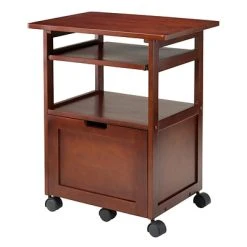 Printer Stands And Carts Winsome Piper 3-Shelf Wood Mobile Printer Stand, Brown (94427) -Epson Shop m002680985 s7