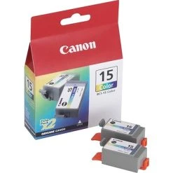 Canon BCI-15 Tri-Color Standard Yield Ink Cartridge, 2/Pack (8191A003)