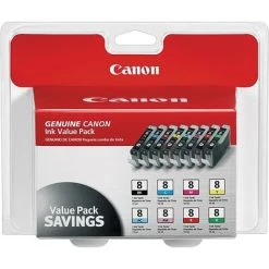Canon CLI-8 Black Standard Yield Ink Cartridge, 8/Pack (0620B015)