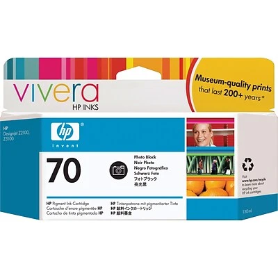 HP 70 Photo Black Standard Yield Ink Cartridge (C9449A) 3 HP 70 Photo Black Standard Yield Ink Cartridge (C9449A)