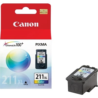 Canon CL-211XL Tri-Color High Yield Ink Cartridge (2975B001) 3 Canon CL-211XL Tri-Color High Yield Ink Cartridge (2975B001)