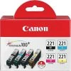 Canon CLI-221 Black/Cyan/Magenta/Yellow Standard Yield Ink Cartridge, 4/Pack (2946B004) 2 Canon CLI-221 Black/Cyan/Magenta/Yellow Standard Yield Ink Cartridge, 4/Pack (2946B004) -Epson Shop s0265766 s7