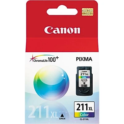 Canon CL-211XL Tri-Color High Yield Ink Cartridge (2975B001) 4 Canon CL-211XL Tri-Color High Yield Ink Cartridge (2975B001) - Image 2