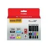 Canon PGI-250/CLI-251 Black/Cyan/Magenta/Yellow Ink Cartridges W/ Photo Paper, Standard, 4/Pack (6497B004) -Epson Shop s0714442 s7