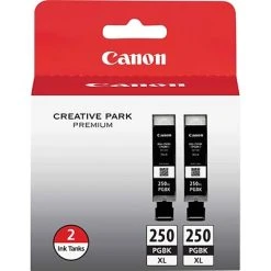 Canon PGI-250XL Black High Yield Ink Cartridge, 2/Pack (6432B004)