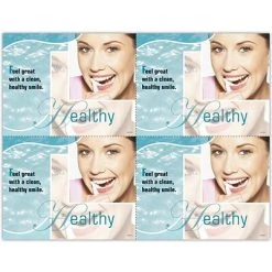 Medical Arts Press Dental Laser Postcards Photo Image Postcards; For Laser Printer; Healthy, Blue, 100/Pk