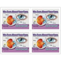 Medical Arts Press Eye Care Laser Postcards Photo Image Postcards; For Laser Printer; About Eyes Diagram, 100/Pk