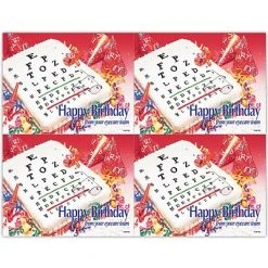 Medical Arts Press Eye Care Laser Postcards Photo Image Postcards; For Laser Printer; Eyechart Birthday Cake, 100/Pk