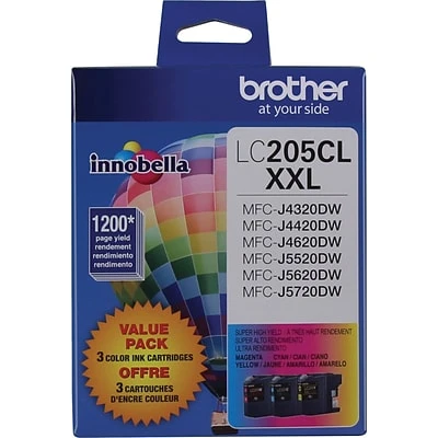 Brother LC2053PKS Cyan/Magenta/Yellow Extra High Yield Ink Cartridge, 3/Pack 3 Brother LC2053PKS Cyan/Magenta/Yellow Extra High Yield Ink Cartridge, 3/Pack
