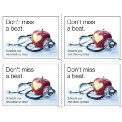 Medical Laser Postcards Medical Arts Press® Photo Image Postcards; For Laser Printer; Medical Flex Spending Apple W/Stethoscopes, 100/Pk