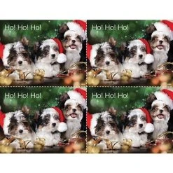 Generic Laser Postcards Medical Arts Press® Photo Image Postcards; For Laser Printer; Puppies In Santa Hat, 100/Pk