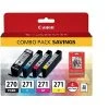 Canon PGI-270/CLI-271 Black/Cyan/Magenta/Yellow Standard Yield Ink Cartridge, 4/Pack (0373C005) -Epson Shop s0999107 s7