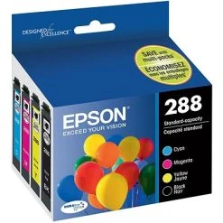 Epson T288 Black/Cyan/Magenta/Yellow Standard Yield Ink Cartridge, 4/Pack (T288120-BCS) 5 Epson T288 Black/Cyan/Magenta/Yellow Standard Yield Ink Cartridge, 4/Pack (T288120-BCS) -Epson Shop s1020309 s7