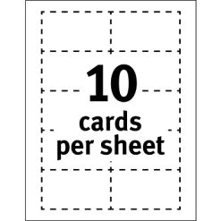 Avery® Business Cards For Inkjet Printers Avery® Clean Edge® Printable Linen-Textured Business Card, 2" X 3.5", White, 200/Pack (08873) -Epson Shop s1063234 s7