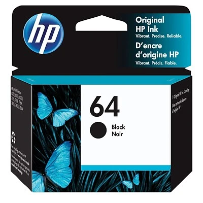 HP 64 Black Standard Yield Ink Cartridge (N9J90AN) 3 HP 64 Black Standard Yield Ink Cartridge (N9J90AN)