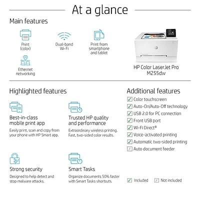 Printers HP Color LaserJet Pro M255dw Wireless Laser Printer (7KW64A) 9 Printers HP Color LaserJet Pro M255dw Wireless Laser Printer (7KW64A) - Image 7