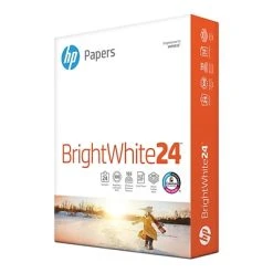 Copy & Printer Paper HP BrightWhite24 8.5" X 11" Color Copy Paper, 24 Lbs., 100 Brightness, 500 Sheets/Ream (HPB1124)