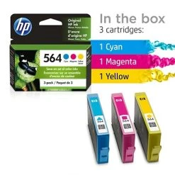HP 564 Cyan/Magenta/Yellow Standard Yield Ink Cartridge, 3/Pack (N9H57FN#140) -Epson Shop s1196335 s7