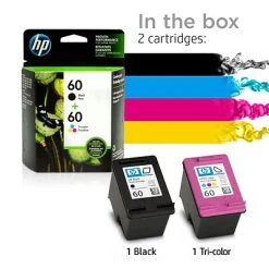 HP 60 Black/Tri-Color Standard Yield Ink Cartridge, 2/Pack (N9H63FN#140) -Epson Shop s1196451 s7