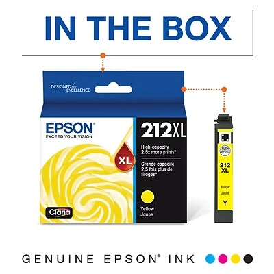 Epson T212XL Yellow High Yield Ink Cartridge (T212XL420-S) 4 Epson T212XL Yellow High Yield Ink Cartridge (T212XL420-S) - Image 2