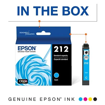 Epson T212 Cyan Standard Yield Ink Cartridge (T212220-S) 4 Epson T212 Cyan Standard Yield Ink Cartridge (T212220-S) - Image 2