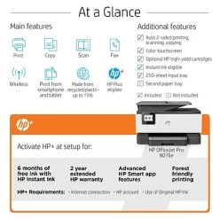 Printers HP OfficeJet Pro 9015e Wireless Color All-in-One Printer Includes 6 Months Of FREE Ink With HP+ (1G5L3A) -Epson Shop sp124115090 s7