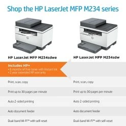 Printers HP LaserJet MFP M234sdwe Wireless Black & White Printer Includes 6 Months Of FREE Toner With HP+ (6GX01E) -Epson Shop sp126566043 s7