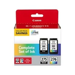 Canon PG 275/CL-276 Black/Tri-Color Standard Yield Ink Cartridge Value Pack (4988C005)
