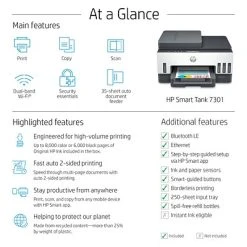 Printers HP Smart Tank 7301 Wireless All-in-One Cartridge-free Ink Tank Inkjet Printer, Up To 2 Years Of Ink Included (28B70A) -Epson Shop sp145004003 s7