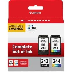 Canon 1287C006 (Pigment Black/Dye Based Color) Ink Cartridge Value Pack