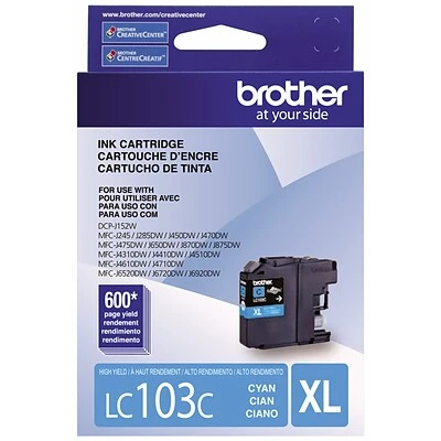 Brother LC103C Cyan High Yield Ink Cartridge (LC103CS) 3 Brother LC103C Cyan High Yield Ink Cartridge (LC103CS)