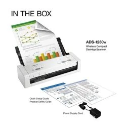 Scanners Brother Desktop Scanner For Documents, Wireless, White (ADS1250W) -Epson Shop sp163852591 s7