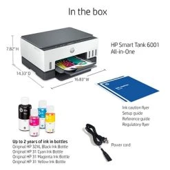 Printers HP Smart Tank 6001 Wireless All-in-One Cartridge-Free Ink Tank Printer, Up To 2 Years Of Ink Included (2H0B9A) -Epson Shop sp169190915 s7
