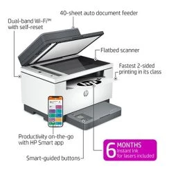 Printers HP LaserJet MFP M234sdwe Wireless Black & White Printer Includes 6 Months Of FREE Toner With HP+ (6GX01E) -Epson Shop sp171476212 s7