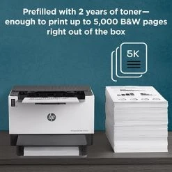 Printers HP LaserJet Tank 2504dw Wireless Black & White Refillable Laser Printer Prefilled With Up To 2 Years Of Toner (2R7F4A#BGJ) -Epson Shop sp178163708 s7