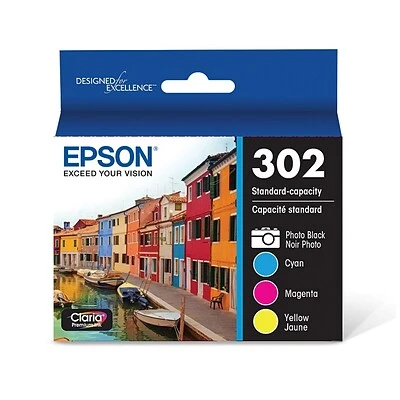 Epson T302 Photo Black/Cyan/Magenta/Yellow Standard Yield Ink Cartridge, 4/Pack (T302520-S) 3 Epson T302 Photo Black/Cyan/Magenta/Yellow Standard Yield Ink Cartridge, 4/Pack (T302520-S)
