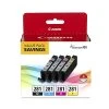 Canon CLI-281 Black/Cyan/Magenta/Yellow Standard Yield Ink Cartridge, 4/Pack (2091C005)