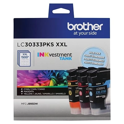 Brother LC3033 Cyan/Magenta/Yellow Super High Yield Ink Tank Cartridge, 3/Pack 4 Brother LC3033 Cyan/Magenta/Yellow Super High Yield Ink Tank Cartridge, 3/Pack - Image 2