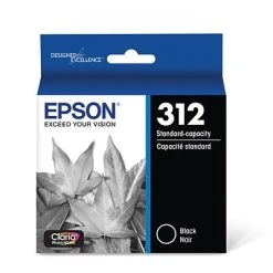 Epson T312 Black Ink Cartridge, Standard Yield