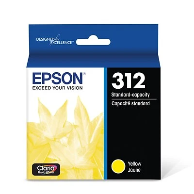 Epson T312 Yellow Ink Cartridge, Standard Yield 3 Epson T312 Yellow Ink Cartridge, Standard Yield