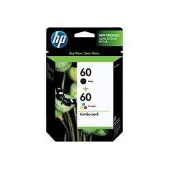 HP 60 Black/Tri-Color Standard Yield Ink Cartridge, 2/Pack (N9H63FN#140)