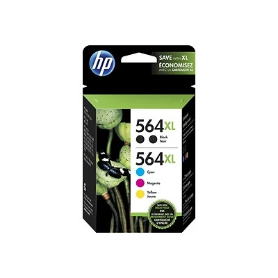HP 564XL Black/Cyan/Magenta/Yellow High Yield Ink Cartridges, 5/Pack (N9H68FN) 3 HP 564XL Black/Cyan/Magenta/Yellow High Yield Ink Cartridges, 5/Pack (N9H68FN)